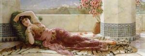Classical Reclining Girl by Emile Eismann Semenowski
