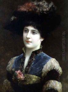 Lady in a Hat, 1887 by Emile Eismann Semenowski