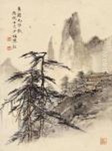 Temple In Mountains by Chen Shaomei
