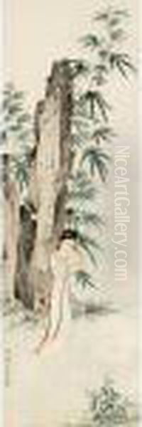 Lady In The Garden - view 1