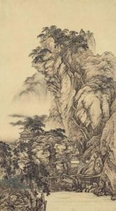 Landscape In The Manner Of Guoxi by Chen Shaomei