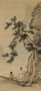 Scholar And Pine by Chen Shaomei