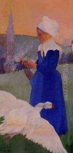 Gooseherd at Pont-Aven by Armand Seguin