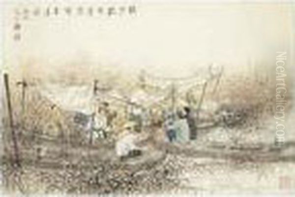 Fishermen Resting By The Bank - view 1