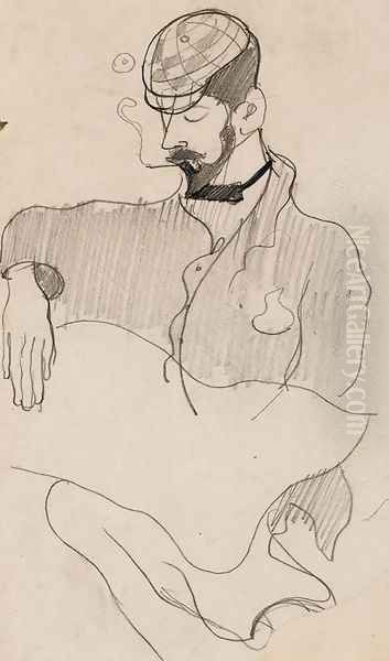 Eric Forbes-Robertson lisant - view 1