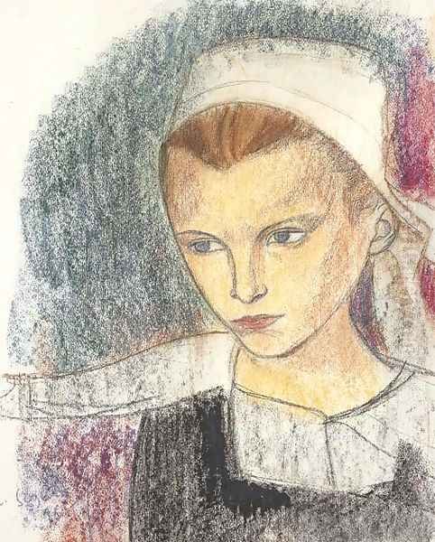 Tete de jeune bretonne - view 1