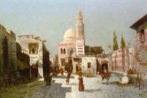 Entrance to the Complex of Sultan Quatbay, Cairo by August von Siegen