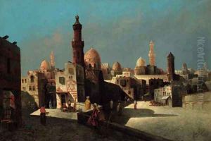 A square in an arabic town by August von Siegen