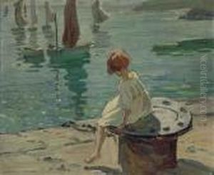 A Girl On A Sunlit Quayside, St. Ives