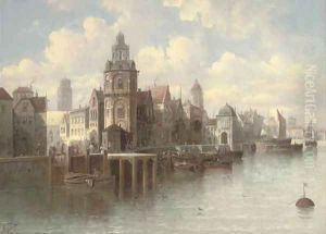 A continental quay by August von Siegen