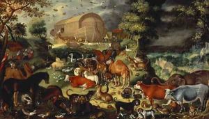 The Animals Entering the Ark by Jacob II Savery