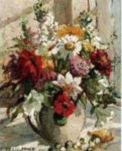 Still Life Of Summer Flowers by Dorothea Sharp