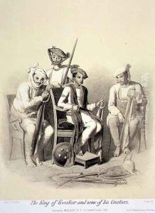The King of Gwalior and Some of his Courtiers, from Voyage in India, engraved by Jules Trayer 1824-1901 pub. in London, 1858 The King of Gwalior and Some of his Courtiers, from Voyage in India, engraved by Jules Trayer 1824-1901 pub. in London, 1858