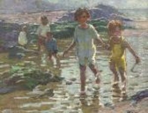 Children Paddling by Dorothea Sharp