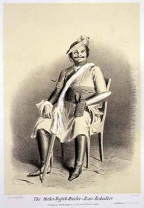 The Maha-Rajah-Hindoo-Rao-Babadoor, from Voyage in India, engraved by Jules Trayer 1824-1901 pub. in London, 1858 by A. Soltykoff