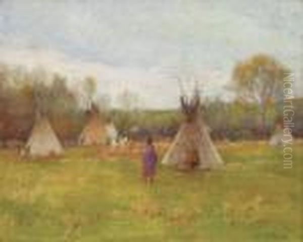 Crow Indian Encampment - view 1