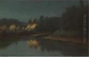 Teepees by Joseph Henry Sharp