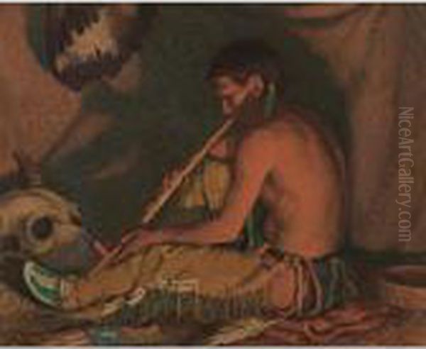 Playing To The Buffalo Skull - view 1