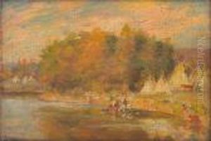 Indian Encampment Along The Rosebud