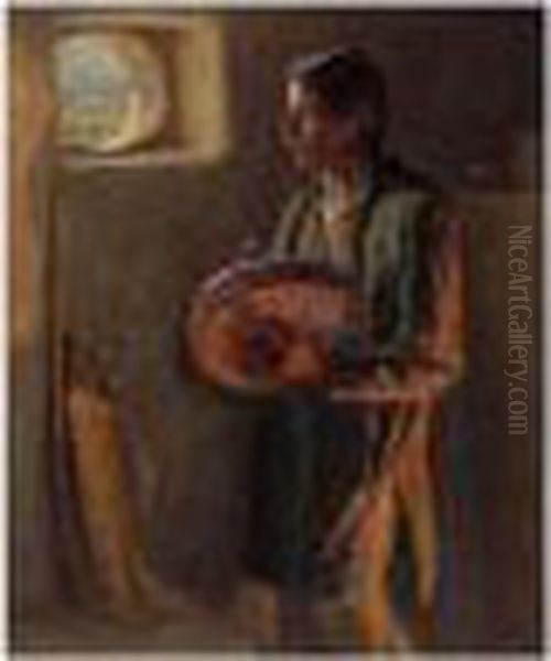 At A Pueblo Window-taos (firelight And Daylight) - view 1