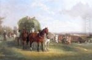 A Pair Of Rural Scenes At Markham. by William Joseph Shayer