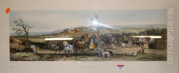 Shayer, A Set Offour Steel
Engravings And Coaching And Hunting Scenes Depicting Thefour Seasons - view 1