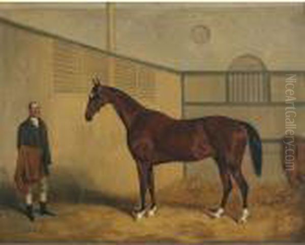Midshipman And His Groom In A Stall - view 1