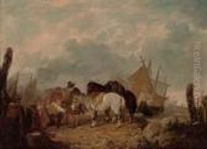 A Busy Day On The Beach by William Joseph Shayer
