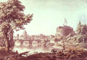 Castel SantAngelo and St. Peters, Rome by Jonathan Skelton