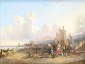 A Busy Beach Scene