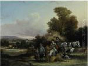 Harvesting In Surrey by William Joseph Shayer