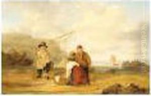 Attributed To William , Children
Sorting Fish, Oil On Canvas, 39 X 59 Cm.; 15 1/4 X 23 1/4 In by William Joseph Shayer