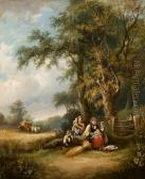Labouring Family In A Pastoral Landscape - view 1
