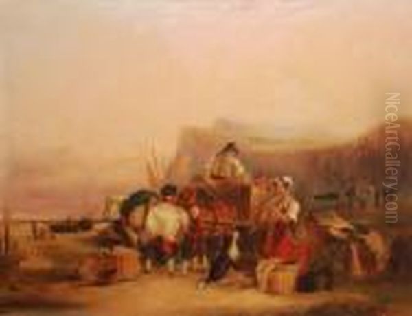 Fisherfolk On A Beach - view 1