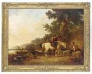 At The Well by Snr William Shayer