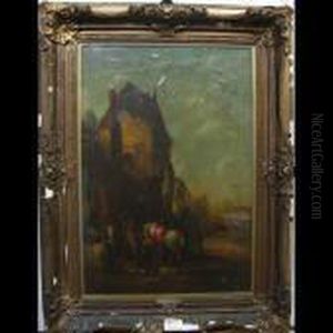 Coast Scene With The Arrival Of The Troops by Snr William Shayer