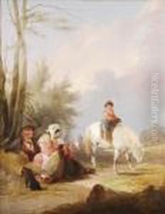 A Rest By Thewayside by Snr William Shayer