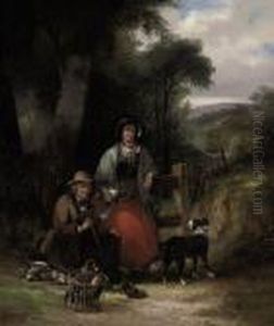 A Rest On The Way To Market by Snr William Shayer