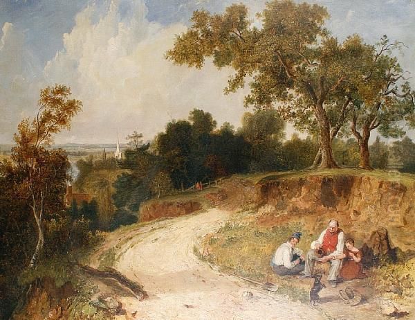 Taking Refreshment By The Side Of A Countryroad - view 1