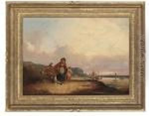 Unloading The Day's Catch by Snr William Shayer