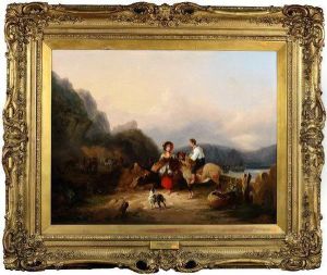 Peasant Figures, Fisherfolk And Country Folk At A Waters Edge