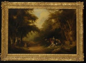 Gypsy Encampment by Snr William Shayer