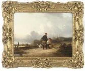 Sorting The Day's Catch by Snr William Shayer