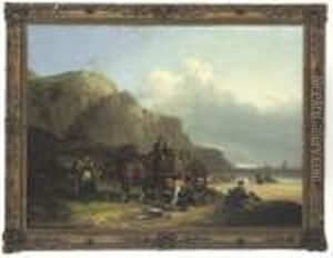 Scene In The Isle Of Wight by Snr William Shayer