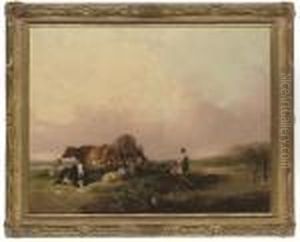 A Rest By The Stream by Snr William Shayer
