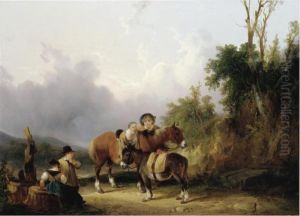 Peasant Family With A Baby Atop A Horse Peasant Family With A Baby Atop A Horse