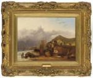 A Chat By The Way by Snr William Shayer