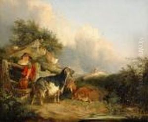 At Elstree by Snr William Shayer