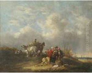 Paesaggio Costiero Con Figure by Snr William Shayer