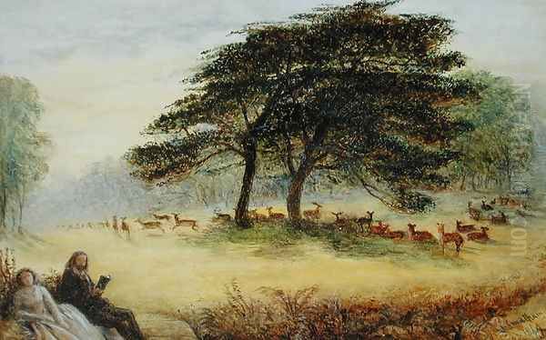 Lovers in Richmond Park Windsor Park - view 1